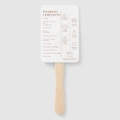 Modernes Boho Blush Arch Hochzeitssemble Set der F Fächer (Rückseite)