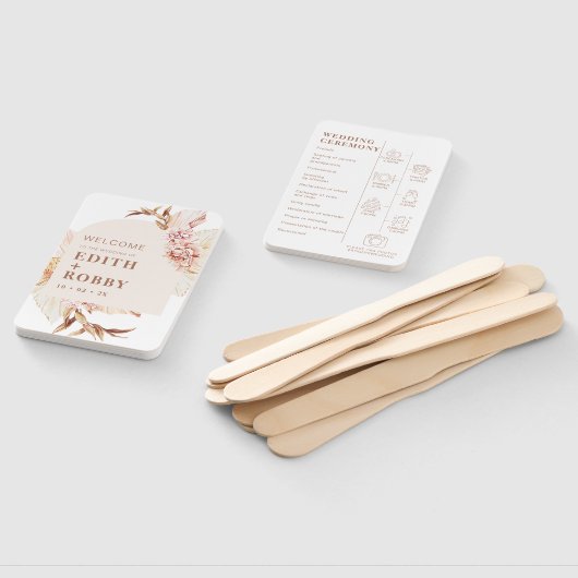 Modernes Boho Blush Arch Hochzeitssemble Set der F Fächer (Non-assembled)