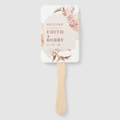 Modernes Boho Blush Arch Hochzeitssemble Set der F Fächer (Vorderseite)