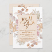 Modernes Boho Blush Frame Brautparty Einladung (Vorne/Hinten)