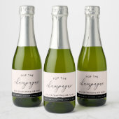 Modernes Boho Blush Personalisiertes Brautparty Schaumweinetikett (Flaschen)