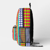 Modernes Boho Bohemisch Stripmuster Design Bedruckter Rucksack (Rechts)