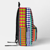 Modernes Boho Bohemisch Stripmuster Design Bedruckter Rucksack (Links)