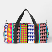 Modernes Boho Bohemisch Stripmuster Design Duffle Bag (Rückseite)