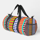 Modernes Boho Bohemisch Stripmuster Design Duffle Bag (Rechte Ecke)