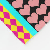 Modernes Boho Bohemisch Stripmuster Design Fleecedecke (Ecke)