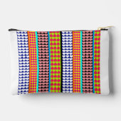 Modernes Boho Bohemisch Stripmuster Design Zubehörtasche (Rückseite)