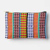 Modernes Boho Bohemisch Stripmuster Design Zubehörtasche (Vorderseite)