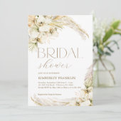 Modernes Boho-Brautparty gedruckt oder digitales I Einladung (Stehend Vorderseite)