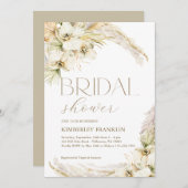 Modernes Boho-Brautparty gedruckt oder digitales I Einladung (Vorne/Hinten)