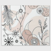 Modernes Boho Chic Abstrakt-braune Dekor Geschenkpapier (Flach)