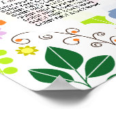 Modernes Boho Chic Blumenzitat Poster (Ecke)