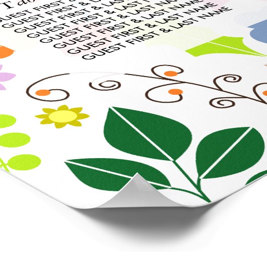 Modernes Boho Chic Blumenzitat Poster (Ecke)