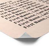 Modernes Boho Chic Red Floral 20-Tische Seating Ch Poster (Ecke)