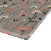 Modernes Boho Chic Wildblume Muster Cutting Board Schneidebrett (Ecke)