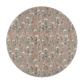 Modernes Boho Chic Wildblume Muster Cutting Board Schneidebrett (Vorderseite)
