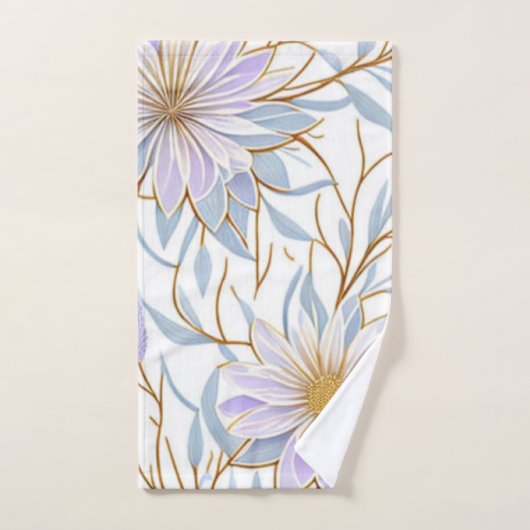 Modernes Boho Design, modern, elegant, Blume, Blät Badhandtuch Set (Handtuch)