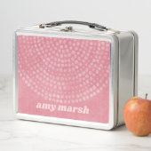 Modernes Boho Dot-Muster mit einem Bounce-Skriptna Metall Brotdose (Beispiel)