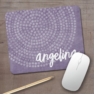 Modernes Boho Dot-Muster mit einem Bounce-Skriptna Mousepad