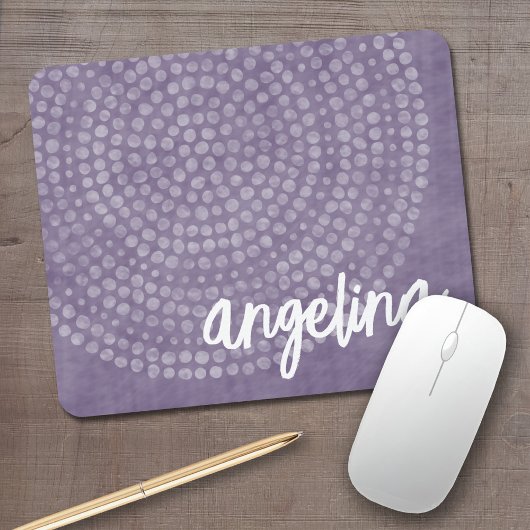 Modernes Boho Dot-Muster mit einem Bounce-Skriptna Mousepad