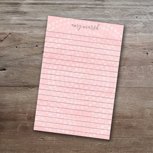 Modernes Boho Dot-Muster mit einem Bounce-Skriptna Post-it Klebezettel