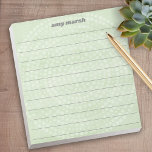 Modernes Boho Dot Pattern mit Skriptnamen Notizblock<br><div class="desc">Fügen Sie Ihren Namen zu diesem böhmischen Design mit einem umständlichen Hintergrund und Punktmuster hinzu. Es enthält Zeilen zum Schreiben einer Liste zu tun oder andere Notizen. Der Name ist ein Bounce-Kalligraphie-Skript. Ein schönes Drehbuch und ein feminines Design, das perfekt für jedes mädchenhafte Mädchen oder sogar eine Braut ist. Wenn...</div>