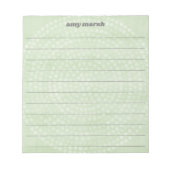 Modernes Boho Dot Pattern mit Skriptnamen Notizblock (Vorderseite)