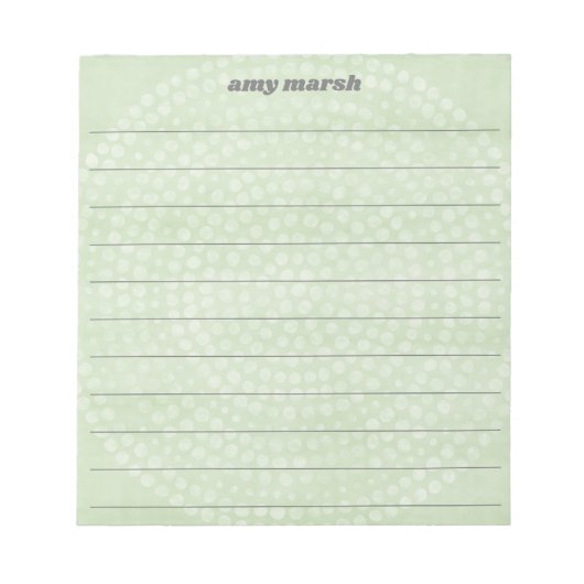 Modernes Boho Dot Pattern mit Skriptnamen Notizblock (Vorderseite)