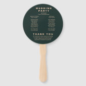 Modernes Boho Earth Tone Circle Wedding Program Ha Fächer (Rückseite)