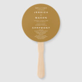 Modernes Boho Earth Tone Circle Wedding Programm Fächer (Vorderseite)