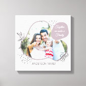 Modernes Boho FAMILY Foto Zeitgenössische Leinwand (Vorderseite)