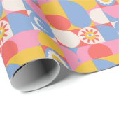 Modernes Boho farbenfrohe Retro Vintag Geschenkpapier (Rolleneckpunkt)