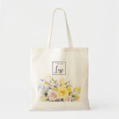 Modernes Boho farbenfrohe Rose Blumengeschäft-Logo Tragetasche (Vorne)