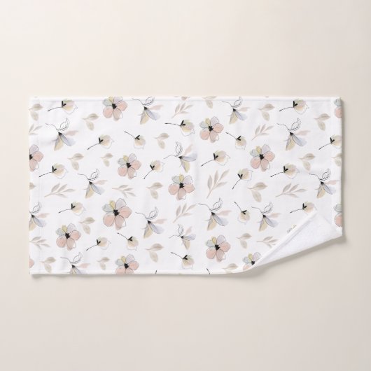 Modernes Boho Floral Design Handtuch Set (Handtuch)