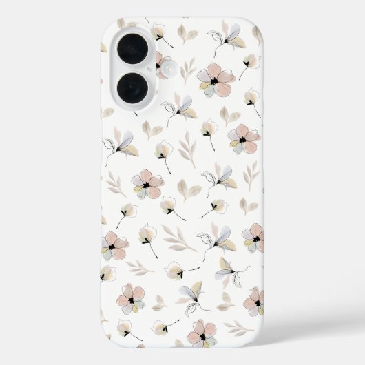 Modernes Boho Floral Design iPhone Gehäuse Case-Mate iPhone Hülle (Rückseite)