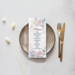 Modernes Boho Floral Elegantes Hochzeitsmenü Menükarte<br><div class="desc">Modernes Boho Floral Elegantes Hochzeitsmenü Erleben Sie Ihr Hochzeitsmenü mit unserem zauberhaften Watercolor Floral Elegant Wedding Menu. Unsere Hochzeitstischmenüs sind mit einer Mischung aus moderner Eleganz und rustikalem Charme gestaltet und bezaubern florale Aquarellbilder, die Ihren Tischdecken eine Touch von natürlicher Schönheit verleihen. Diese schlichten und raffinierten Hochzeitsmenükarten sind eine reizvolle...</div>