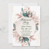 Modernes Boho Floral Retirement Party Einladung (Vorderseite)