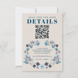 Modernes Boho Folk Wedding RSVP Details QR Code