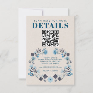 Modernes Boho Folk Wedding RSVP Details QR Code