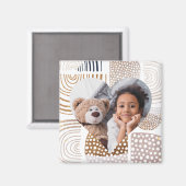 Modernes Boho Formen Herzstück Foto Magnet (Vorderseite/Rückseite)