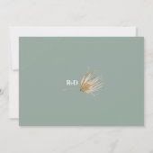 Modernes Boho-Foto-Hochzeit rettet das Datum Ankündigung (Rückseite)