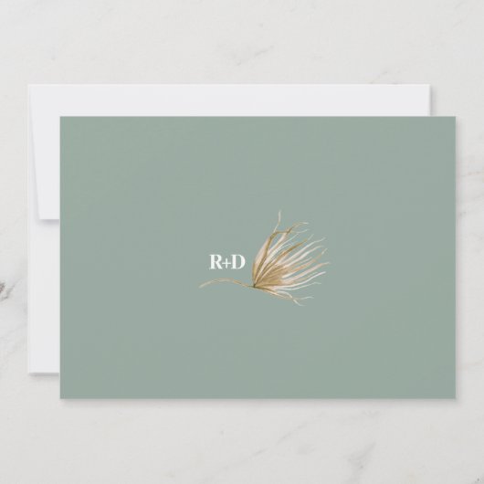 Modernes Boho-Foto-Hochzeit rettet das Datum Ankündigung (Rückseite)