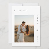 Modernes Boho Foto Hochzeitseinladung Einladung (Vorderseite)