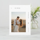 Modernes Boho Foto Hochzeitseinladung Einladung (Stehend Vorderseite)