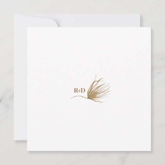 Modernes Boho-Foto Save the Date (Rückseite)