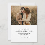 Modernes Boho Frame Wedding-Foto Save The Date (Rückseite)