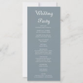 Modernes Boho Garden Gray Wedding Programm (Rückseite)
