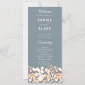 Modernes Boho Garden Gray Wedding Programm (Vorderseite)