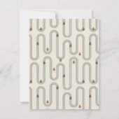 Modernes Boho Geometric Curves Persönliche Station Mitteilungskarte (Rückseite)