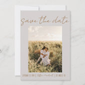 Modernes Boho Gray One Foto Save the Date (Vorderseite)